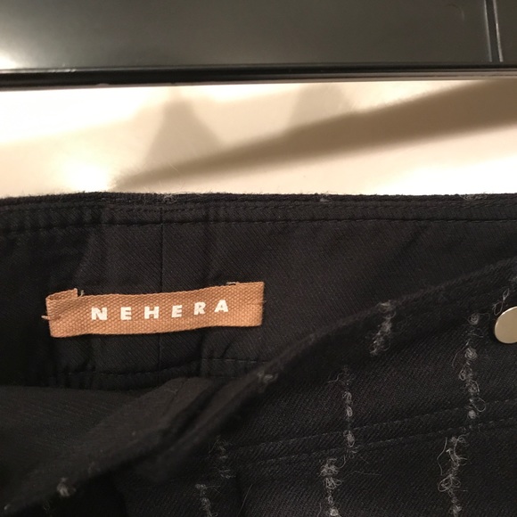 NEHERA Pinstripe Crossover Wrap Trousers - Picture 4 of 4